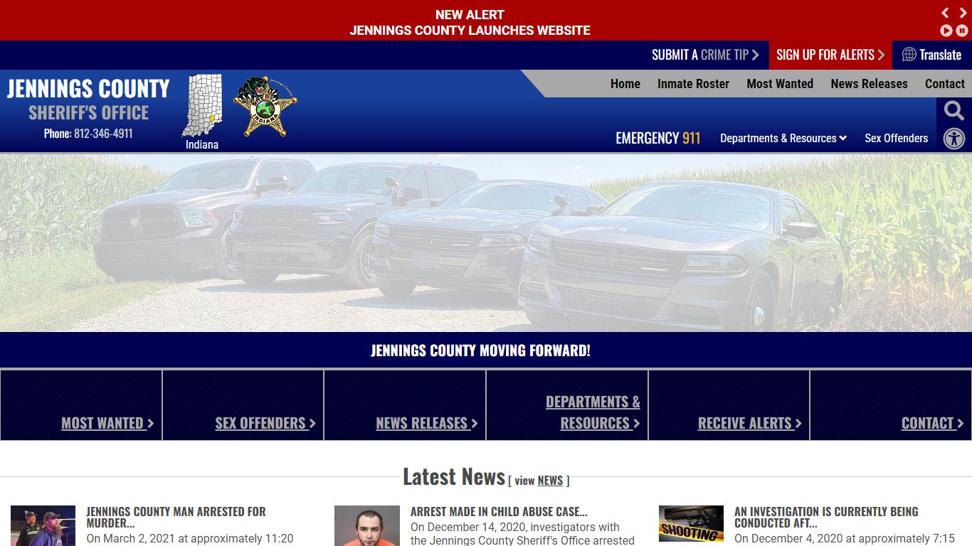TOTAL HOUSED: 111 JENNINGS COUNTY SHERIFF’S OFFICE CURRENT INMATE JAIL LIST